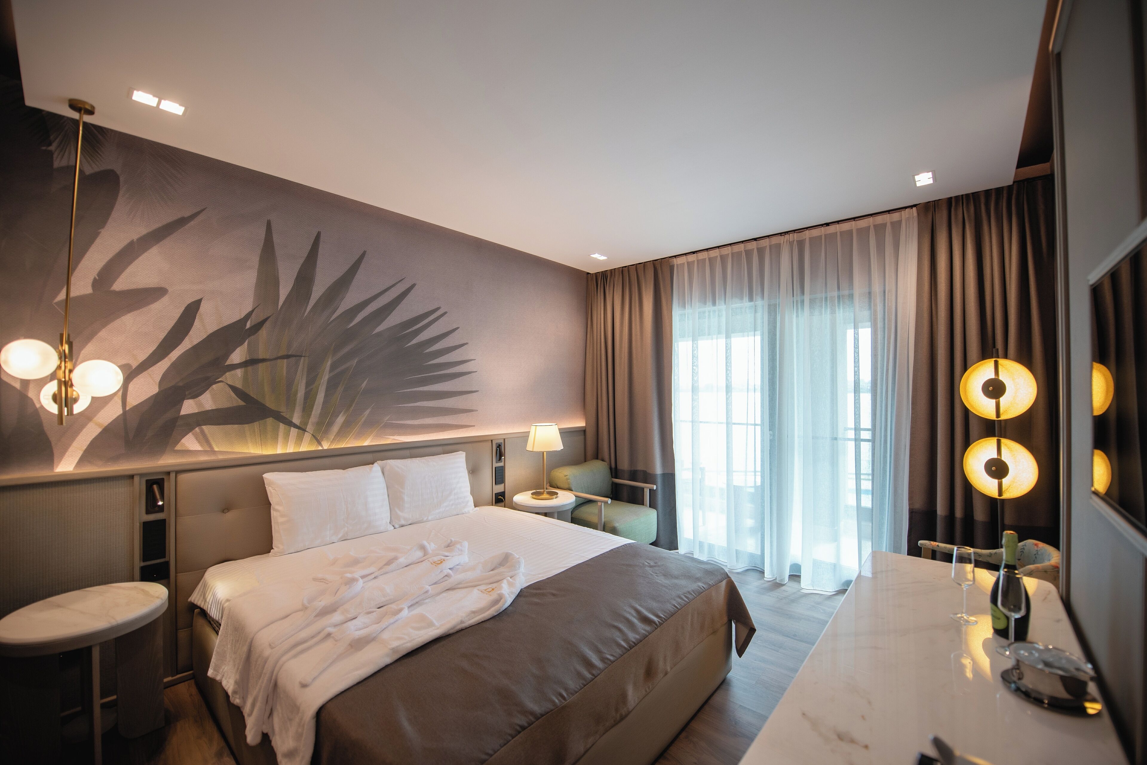 premium bedding, memory-foam beds, minibar, in-room safe