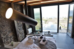 Suite, Private Pool, Sea View | Premium bedding, minibar, in-room safe, soundproofing - Horizon Mills Villas & Suites (Santorini)