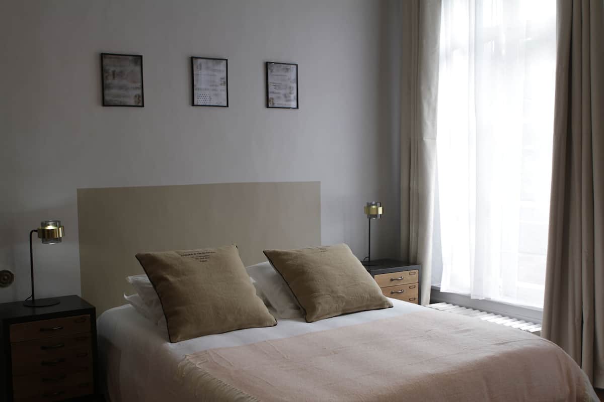 Habitación estándar doble (Jules Verne) | Cortinas opacas, tabla de planchar con plancha, wifi gratis