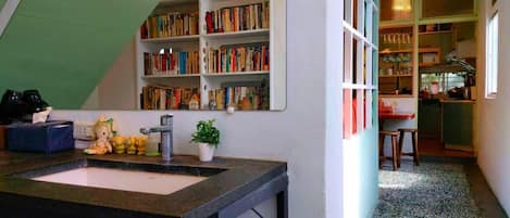 Family Bungalow, 2 Bedrooms, Shared Bathroom | Living area | Flat-screen TV