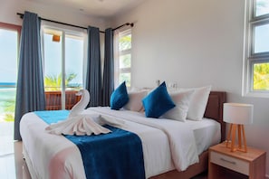 Twin Room, 2 Single Beds, Sea View | Premium bedding, minibar, individually furnished, desk