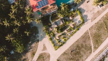 Vue depuis lâhĂ©bergement