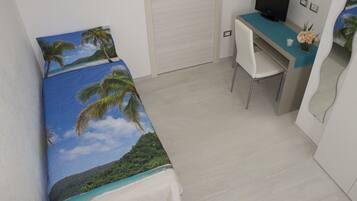 Single Room, Private Bathroom (External) | Premium bedding, minibar, in-room safe, desk