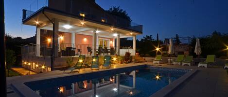 Front of property – evening/night