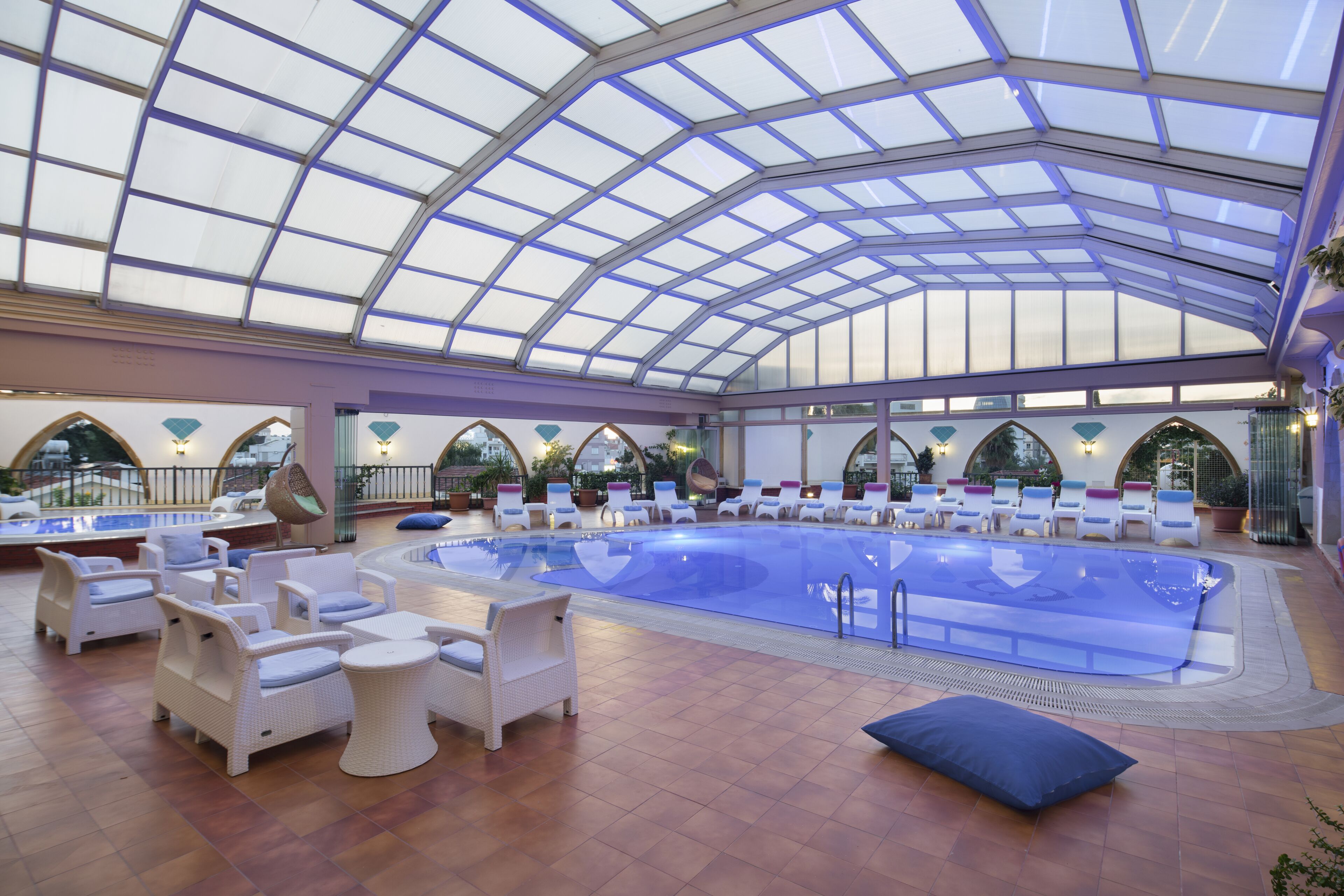 indoor pool, outdoor pool