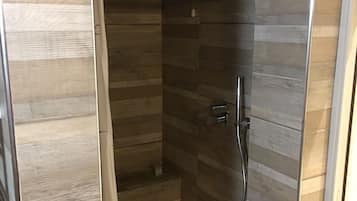Comfort Double Room, Patio, Ground Floor | Bathroom shower