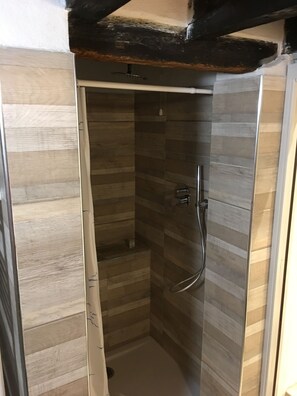 Comfort Double Room, Patio, Ground Floor | Bathroom shower