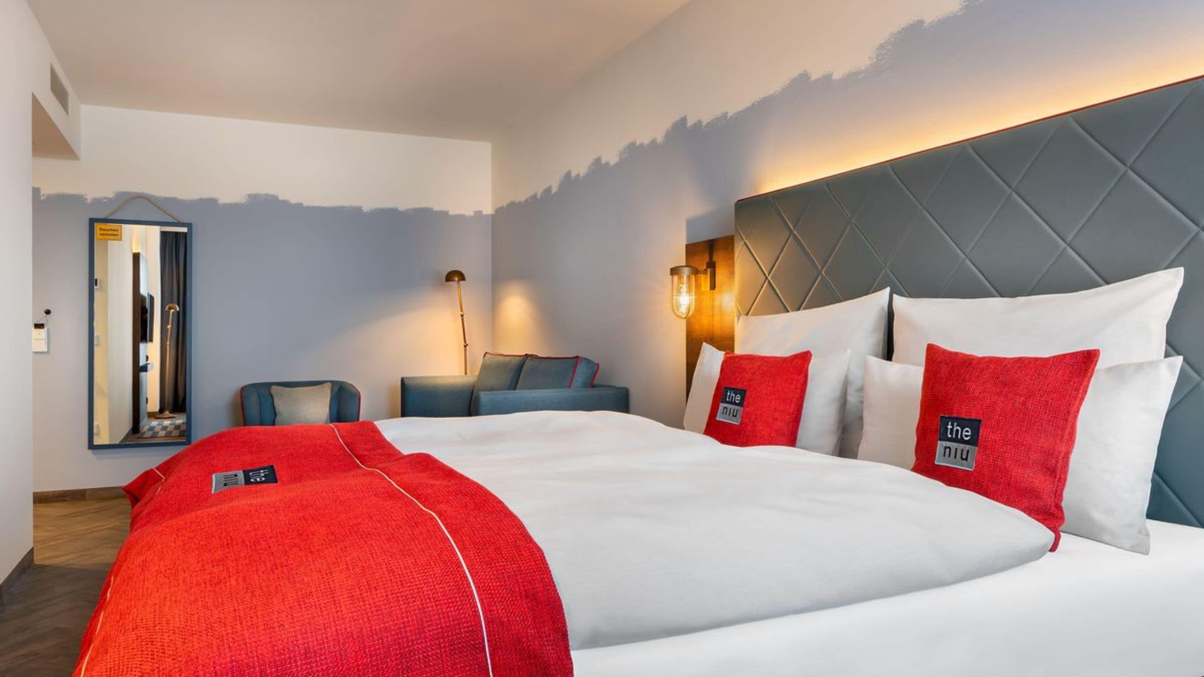 hypo-allergenic bedding, in-room safe, individually decorated