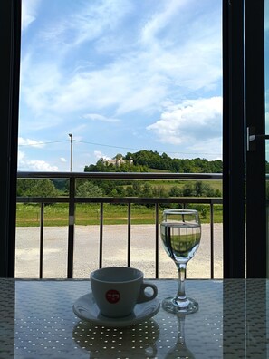 Double or Twin Room, Balcony, River View | Terrace/patio - Hotel Amarilis (Netretic)