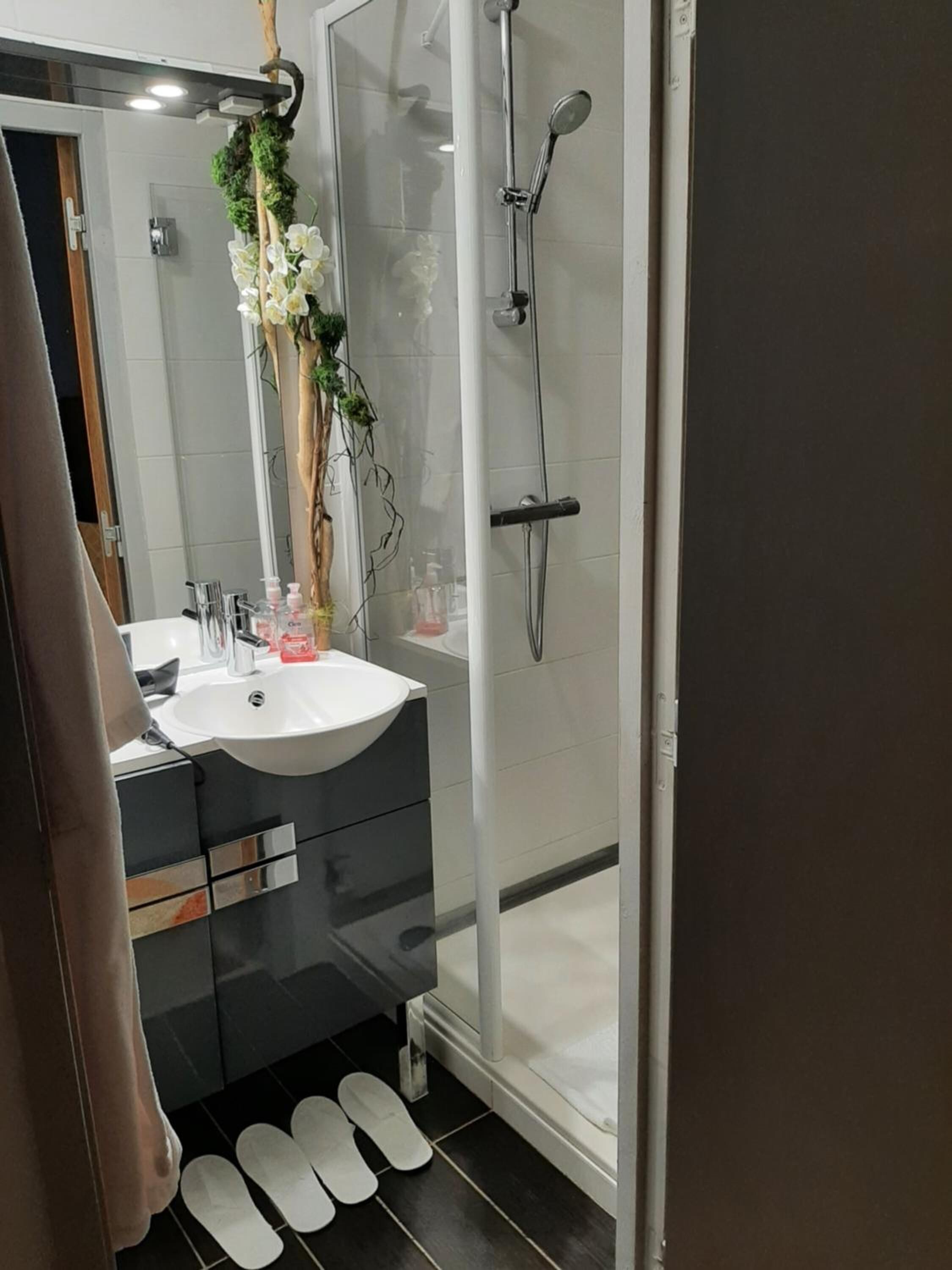 free toiletries, hair dryer, bathrobes, slippers