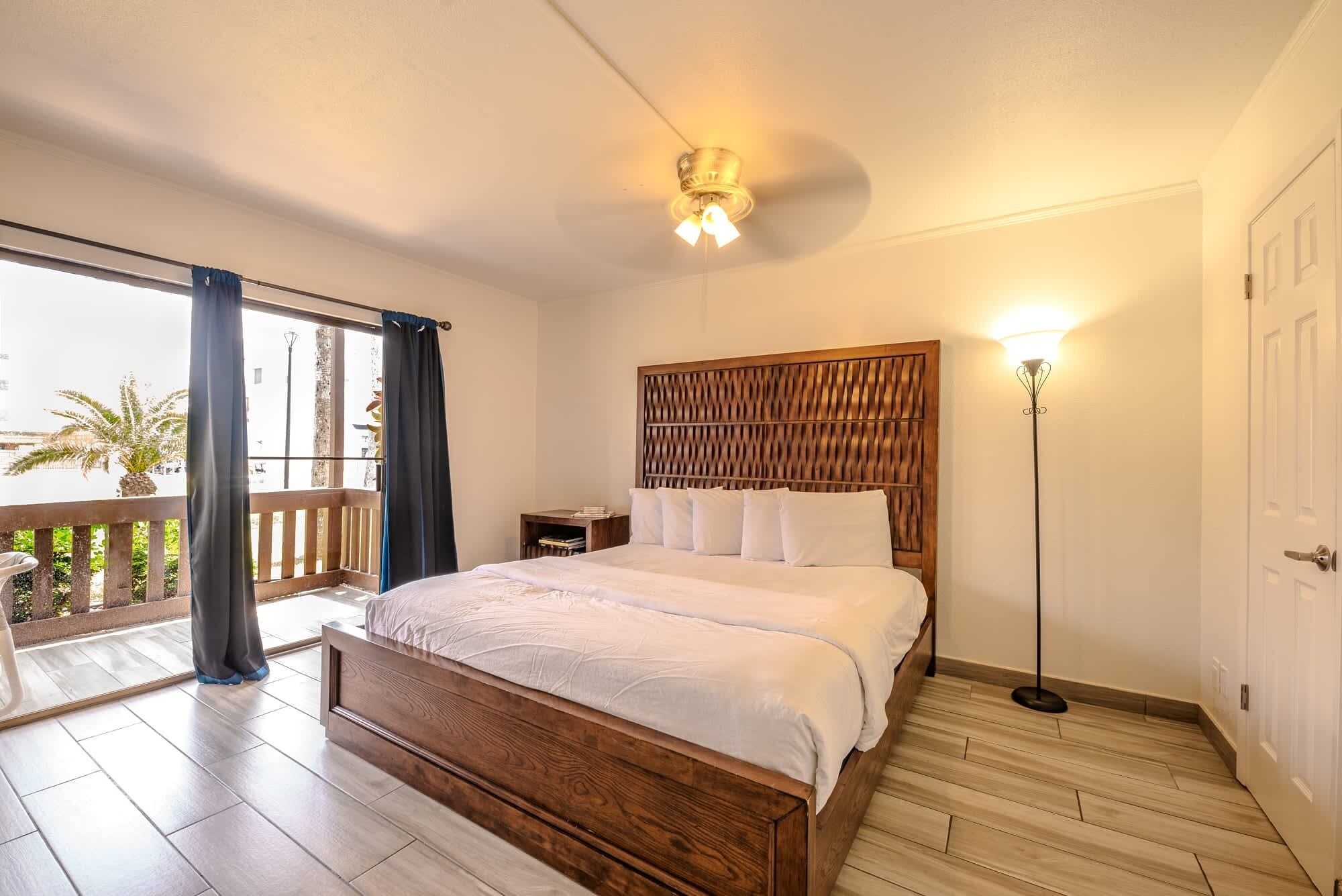 1 bedroom, desk, iron/ironing board, travel cot