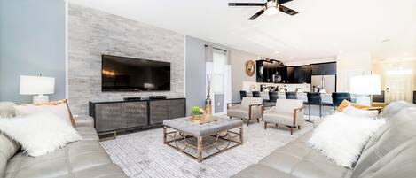 Smart TV, DVD player, table football