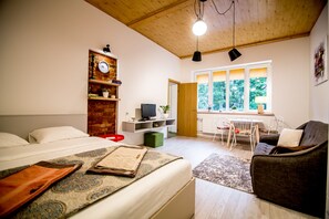 1 soverom, strykejern/-brett, wi-fi (inkludert) og sengetøy