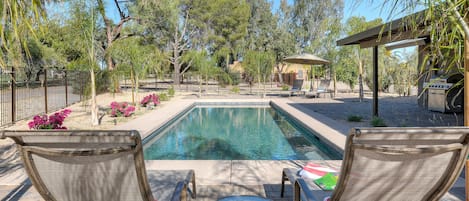 A heated pool