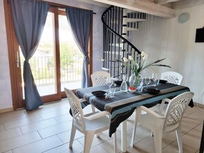 Dining - Cozy apartment in Residence 2 steps from the Sea with Pool (Praialonga)