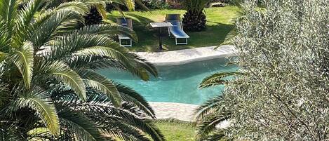 Piscine extérieure, piscine chauffée