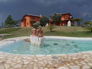 Outdoor pool, a heated pool