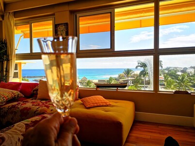SPLENDID F3 SWIMMING POOL LIVING ROOM PANORAMIC BREATHTAKING 180° SEA🌊 MARINA⛵ PLAGE⛱️