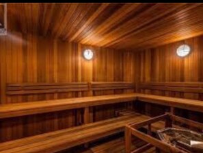 Sauna - Webb Dr Apartments offered by Short Term Stays (Mississauga)