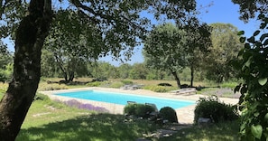 Piscine extérieure, piscine chauffée