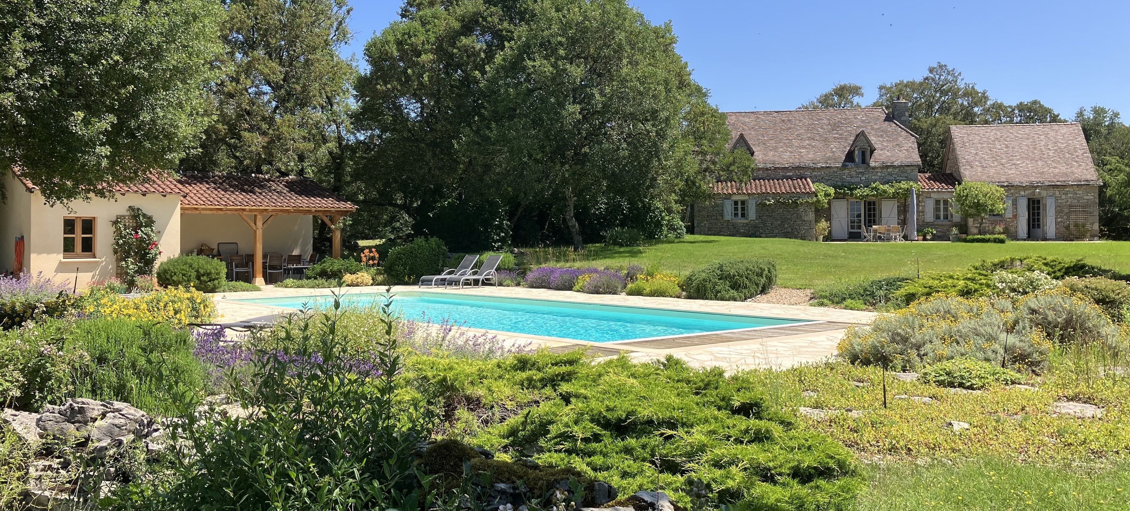 Piscine extérieure, piscine chauffée