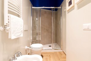 Dusche, Haartrockner, Bidet, Handtücher