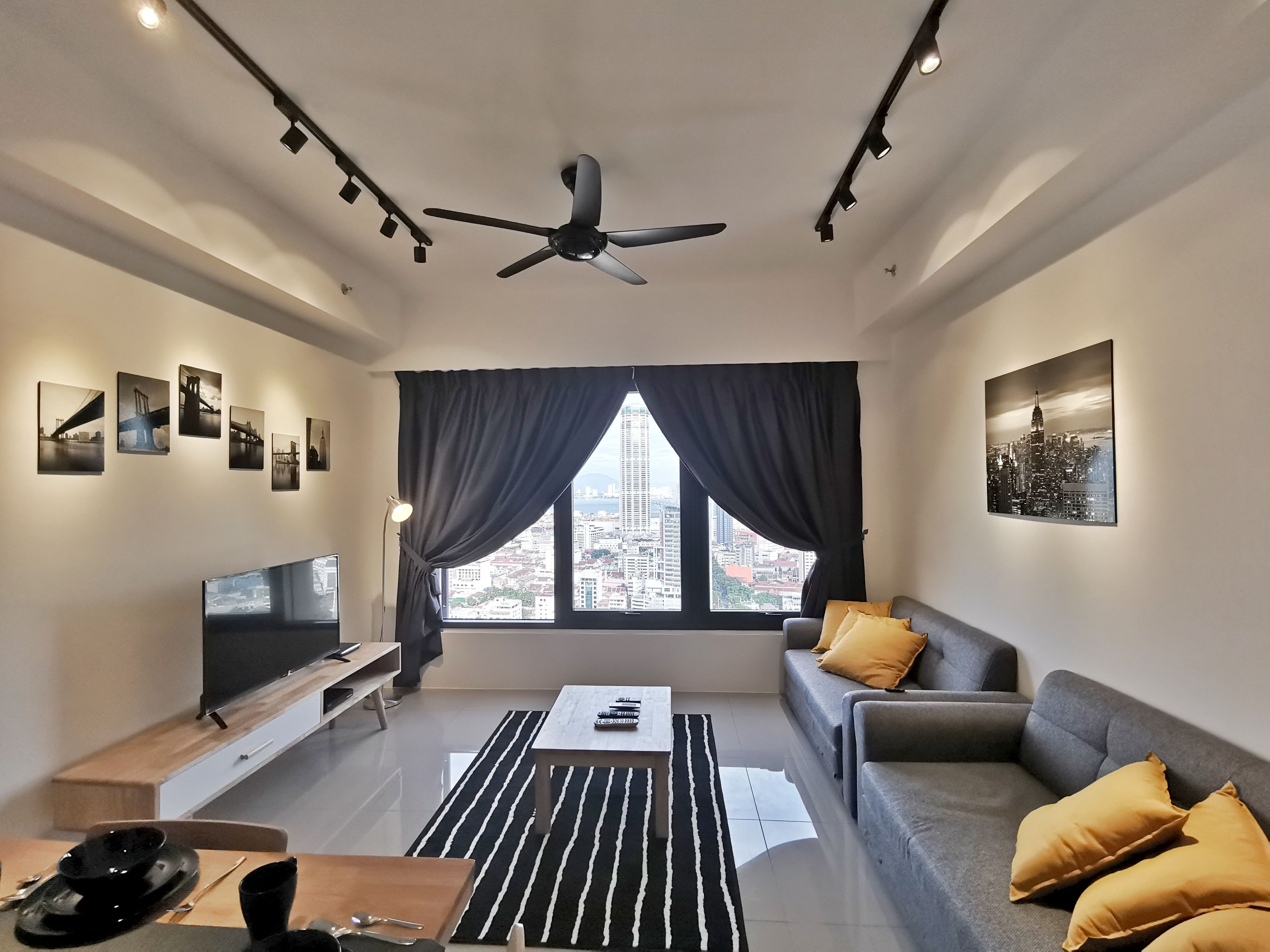 Family Twin Room, 2 Bedrooms, City View | Living area | LED TV