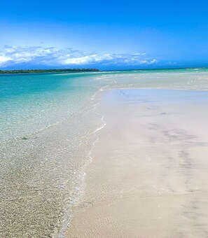Plage à proximité, chaise longue, serviettes de plage