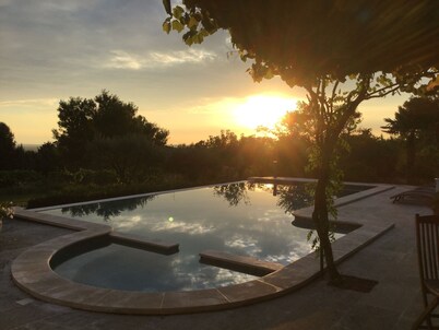Property in the vaucluse province: Infinity pool / Jacuzzi / View
