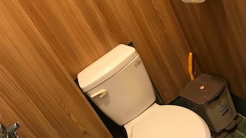 Shower, free toiletries, hair dryer, slippers