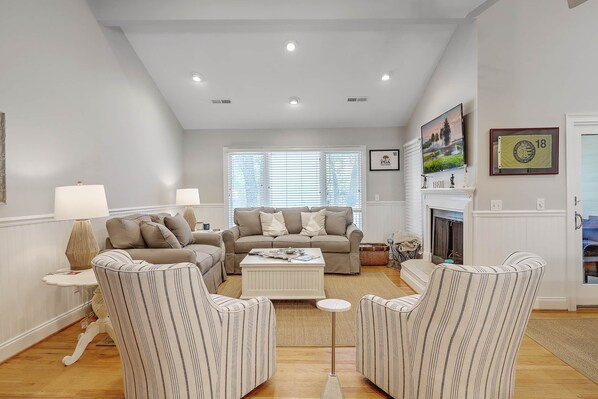 TV connectée, cheminée