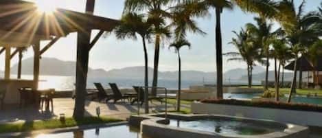 A heated pool
