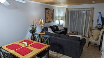 Smart TV, DVD player, ping pong, books