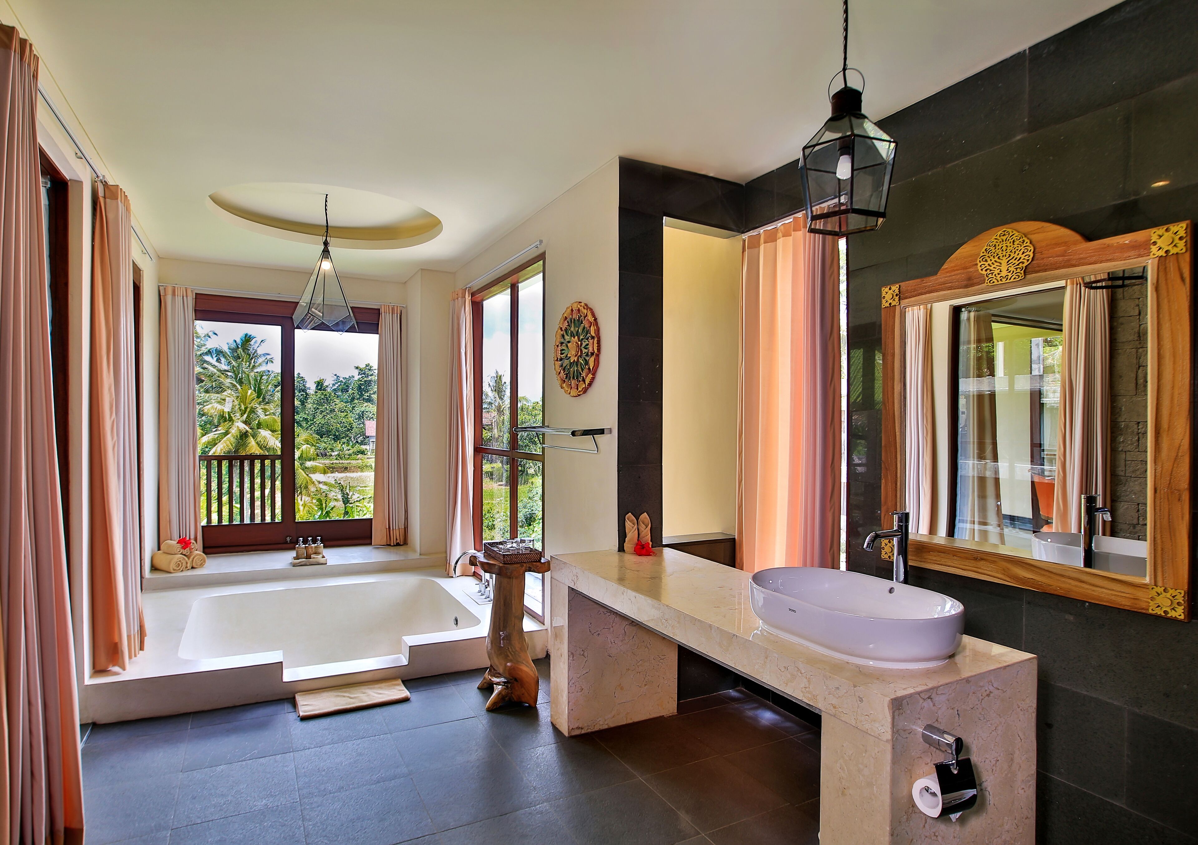 suite | bathroom | free toiletries, hair dryer, slippers, towels