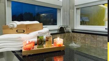 Free toiletries, hair dryer, slippers