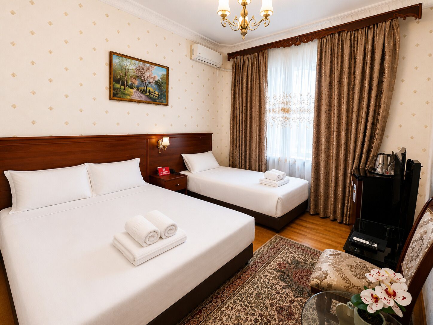 Standard Triple Room | Premium bedding, desk, laptop workspace, blackout drapes