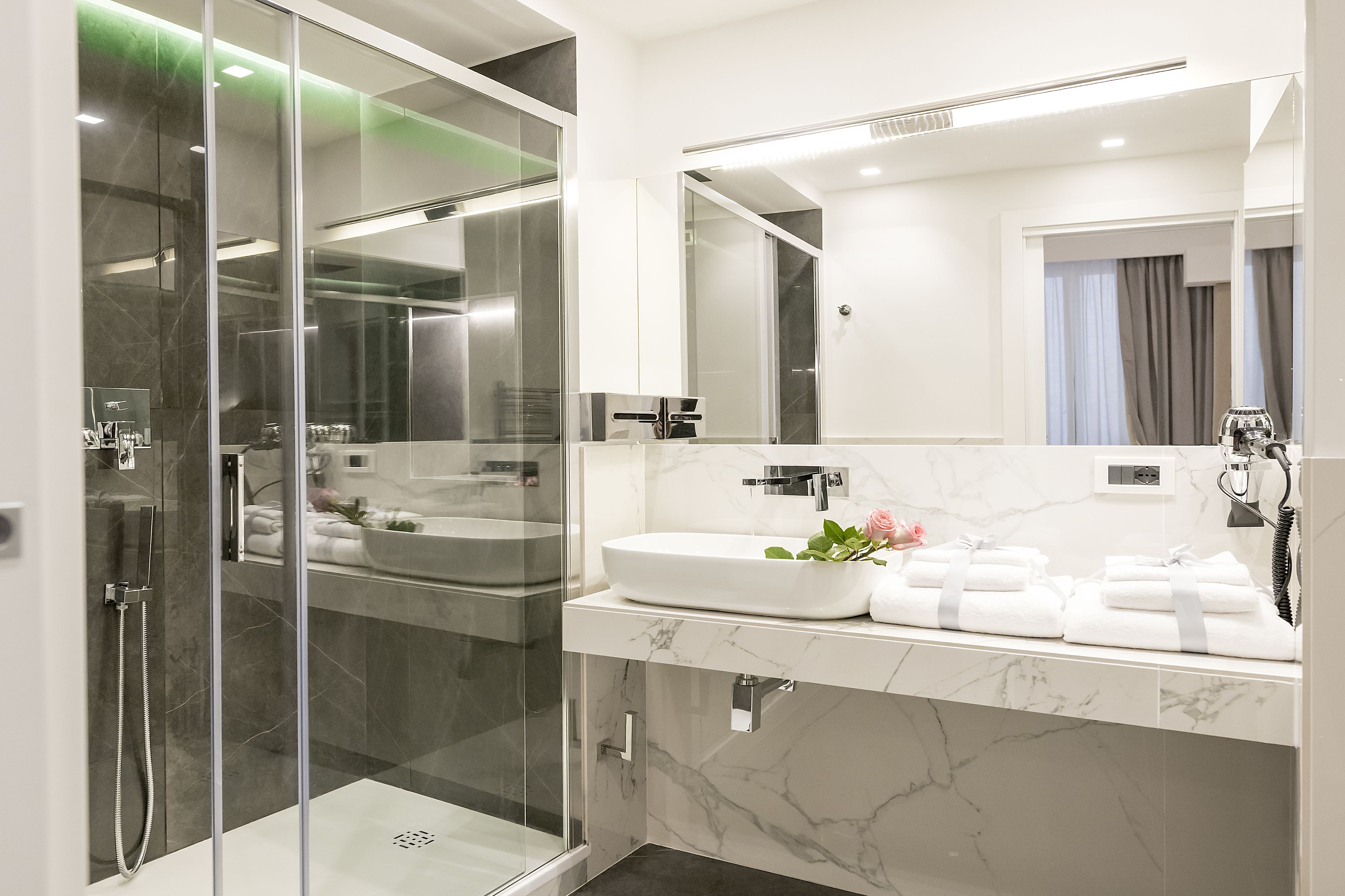 Free toiletries, hair dryer, slippers, bidet