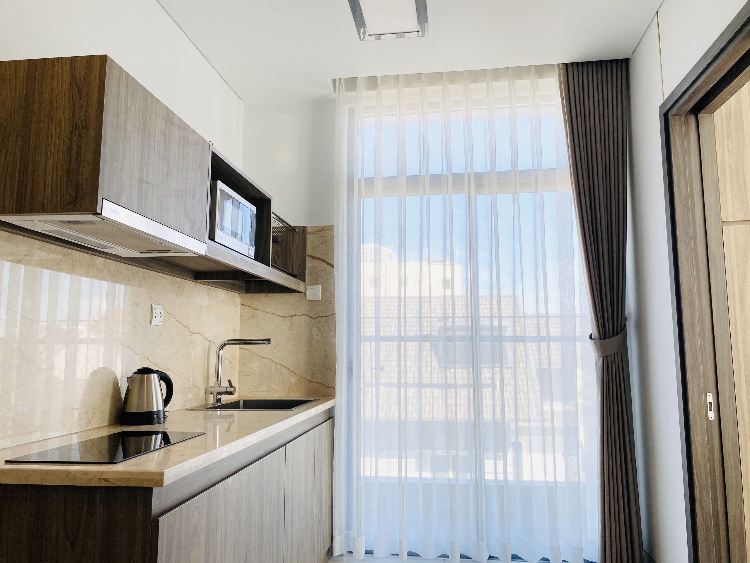 suites double balcony landmark view | private kitchen | fridge, stovetop, electric kettle