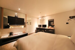 Standard dubbelrum | Skrivbord, ljudisolering och gratis wi-fi