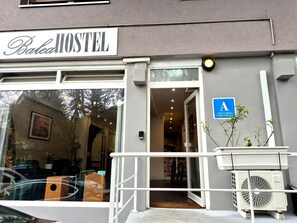 A hostel with a sign reading 'BaleHOSTEL' above the entrance. - Balea Hostel (San Sebastián)