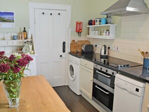 Dishwasher, highchair, cookware/dishes/utensils