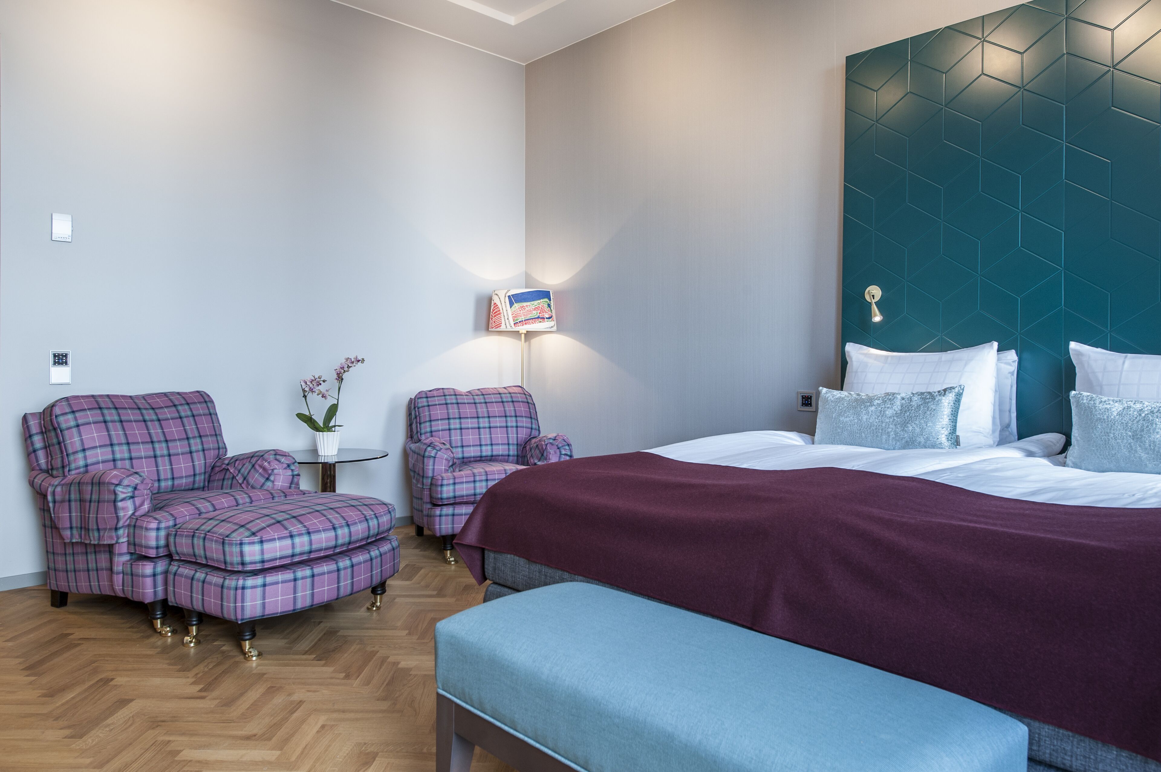 desk, laptop workspace, blackout curtains, soundproofing