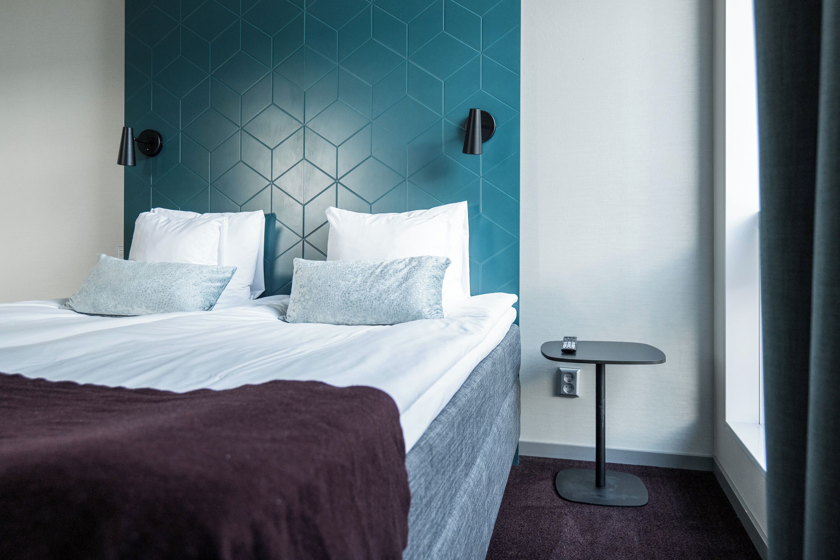 suite apartment | desk, laptop workspace, blackout curtains, soundproofing