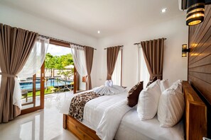 Phòng đôi Deluxe, 1 giường đôi, quang cảnh hồ bơi | Quang cảnh từ phòng