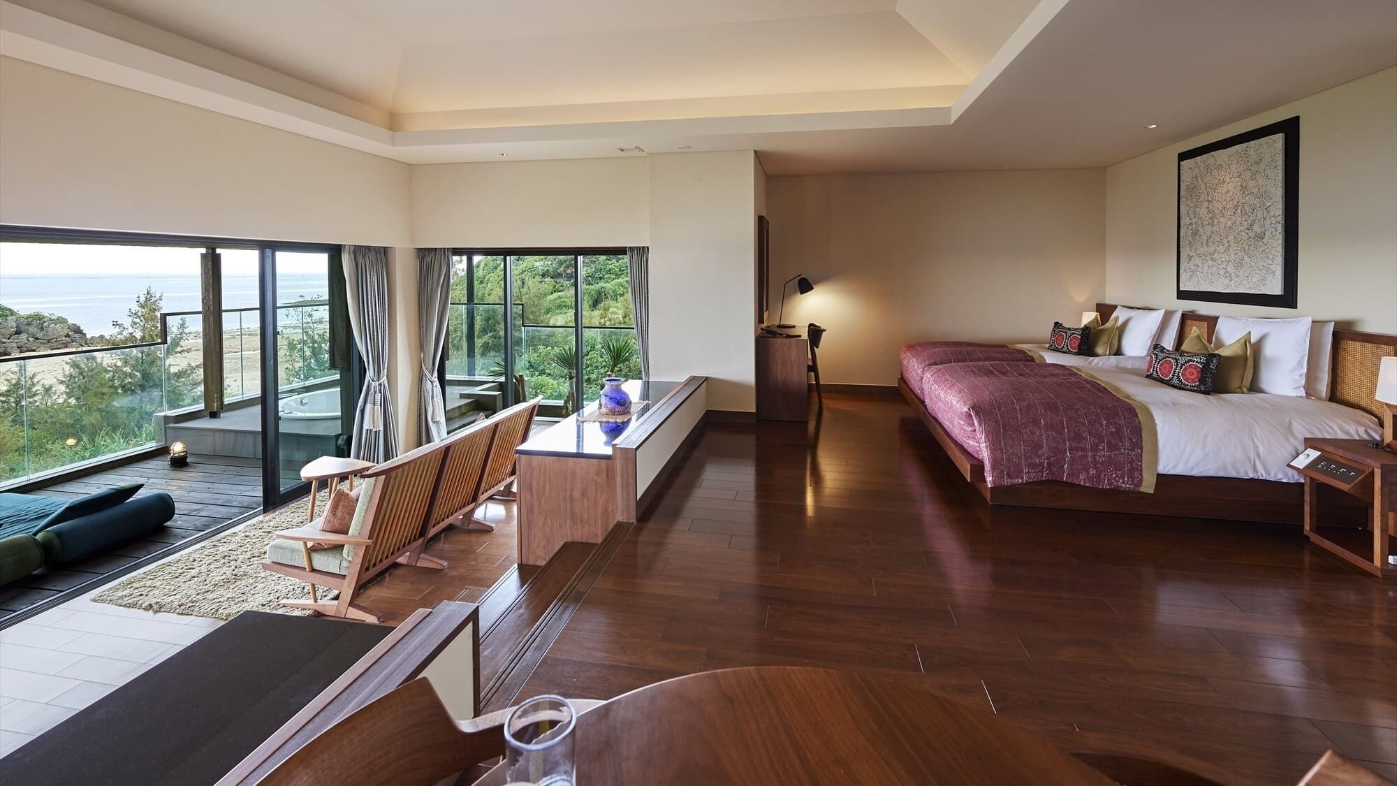 Free minibar, in-room safe, desk, laptop workspace