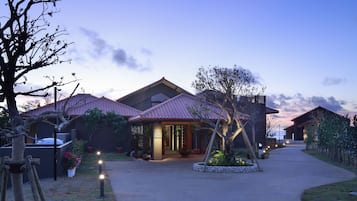 Front of property – evening/night