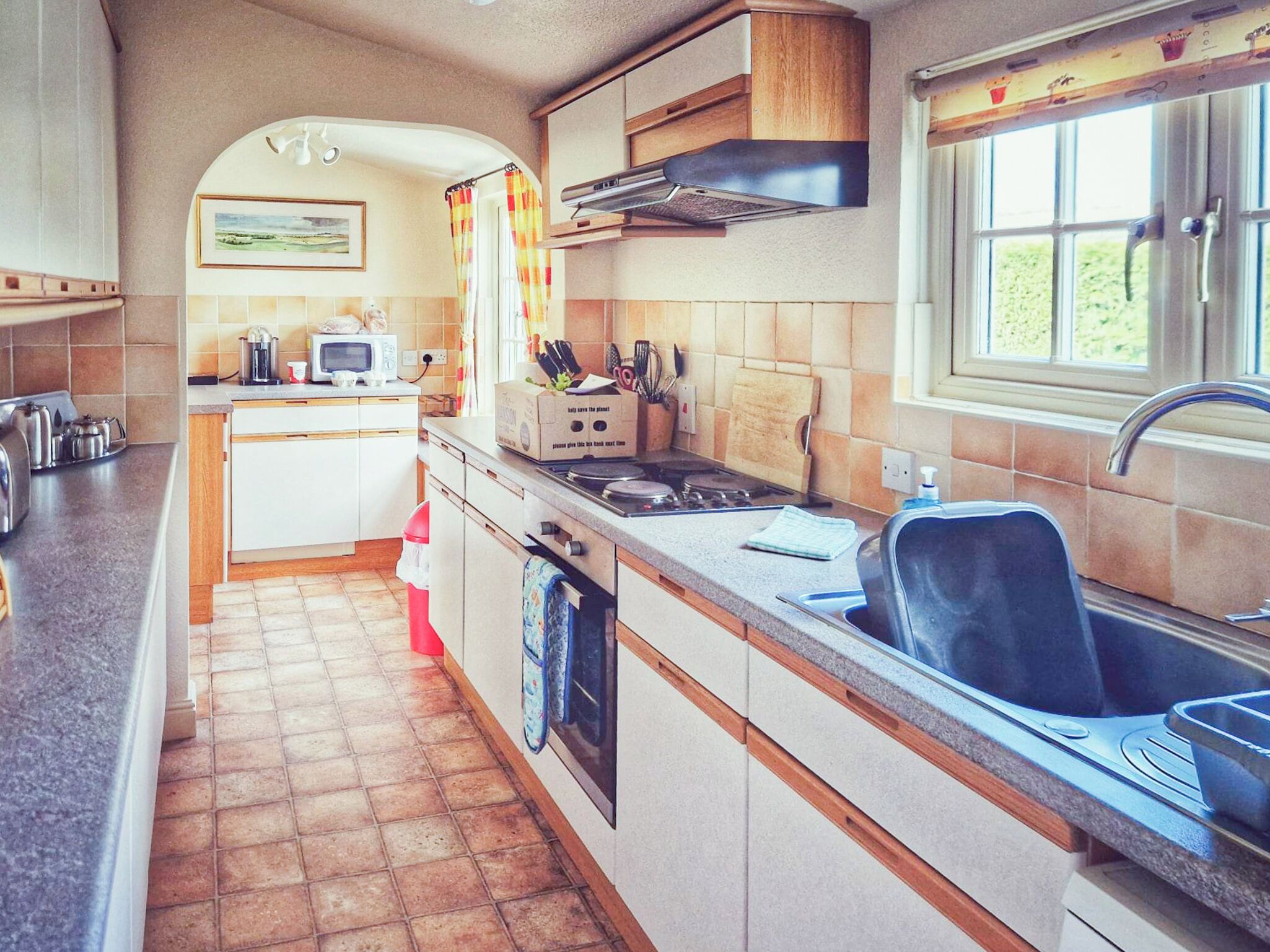 Dishwasher, highchair, cookware/dishes/utensils