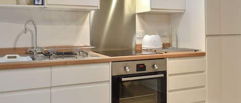 Fridge, microwave, oven, highchair