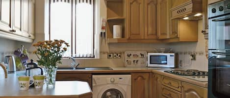 Dishwasher, highchair, cookware/dishes/utensils