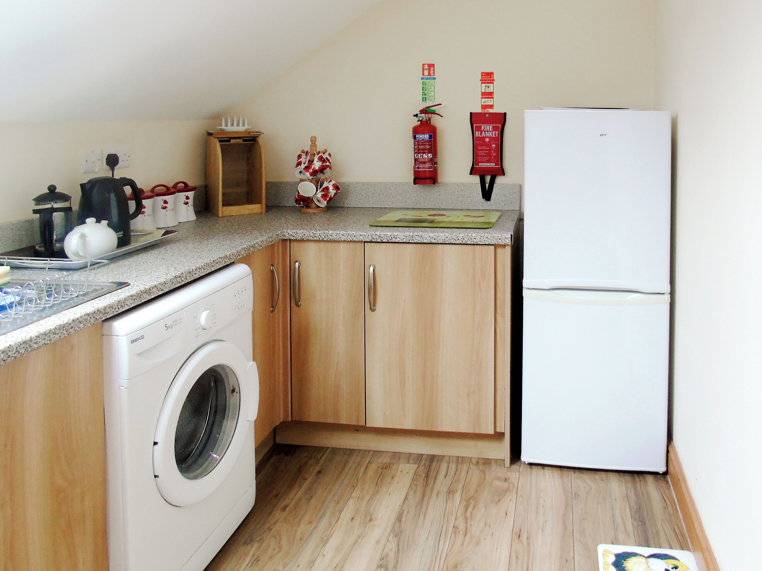 Dishwasher, high chair, freezer